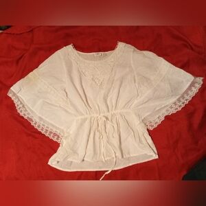 Women's Cato Ethereal white lace kimono tunic top